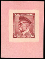 EPA TCHECOSLOVAQUIE - Poste - 302, épreuve D'artiste En Lie De Vin (encadrée): 1k. Masaryk 1935 - Other & Unclassified