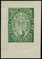 EPA VATICAN - Poste - 41, Petite épreuve, Couleur Vert Non Adoptée, Poinçon Inachevé (sans Points Entre Les Rayons): Ann - Sonstige & Ohne Zuordnung