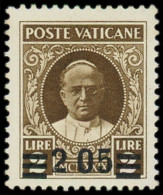 ** VATICAN - Poste - 62a, Sans La Virgule: 2.05 Sur 2l. Brun (Sas A37g) - Neufs