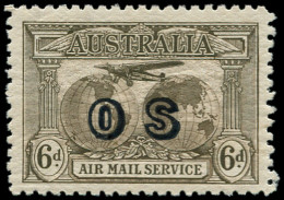 * AUSTRALIE - Service P. Aérienne - 2, Surcharge "OS" En Bleu-noir - Andere & Zonder Classificatie