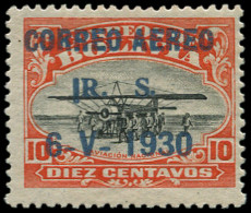 * BOLIVIE - Poste Aérienne - 3B, Variété "1" Devant "RS": 10c. Zeppelin - Bolivien