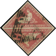 O CAP DE BONNE ESPERANCE - Poste - 3, En Paire Tête-bêche, Signé Scheller, Tb: 1p. Rose-rouge - Cap De Bonne Espérance (1853-1904)