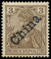 * CHINE B.ALLEMANDS - Poste - 22, Surcharge à Main, Signé Scheller: 3pf. Brun - China (oficinas)