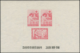 (*) COREE DU NORD - Blocs Spéciaux - 129/31, Feuillet Collectif (tirage 30): Croix-Rouge - Korea, North