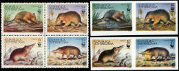 ** DOMINICAINE - Poste - 1145/48, Bloc De 4 + 2 Paires D'essai Non Dentelées: WWF, Solédonte - Dominikanische Rep.