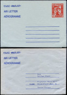N ETHIOPIE - Entiers Postaux - Wiegand 27, 2 Aérogrammes, Un Exemplaire Sans Impression Du Rouge (timbre): 50c. Mouflon - Ethiopie