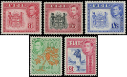 * FIDJI - Poste - 121B/124, Valeurs Complémentaires: George VI - Fidschi-Inseln (...-1970)