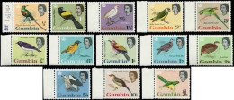 ** GAMBIE - Poste - 168/80, Complet 13 Valeurs: Oiseaux - Gambia (...-1964)