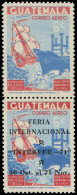 ** GUATEMALA - Poste Aérienne - 469, Paire Verticale, Impression à Sec De La Surcharge: Interfer 1971 - Guatemala