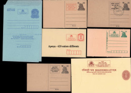 N INDE  REPUBLIQUE - Entiers Postaux - Collection De 620 Entiers Publicitaires 1965/1985, Dont Cp, Aérogramme, Enveloppe - Autres & Non Classés