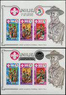 ** NIUE - Blocs Feuillets - 63/64, Non Dentelés (tirage 150): Scoutisme, Baden-Powell - Niue