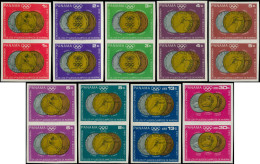 ** PANAMA - Poste - 475/81 + Pa.  448/9, En Paires Non Dentelées (tirage 60): Médailles J.O. De Grenoble 1968 - RR - - Panama