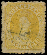 O QUEENSLAND - Poste - 1, Dentelure Grossière: (6p) Jaune - Used Stamps