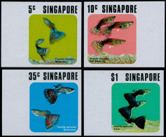 ** SINGAPOUR - Poste - 205/08, Non Dentelés, Bdf: Poissons - Singapour (1959-...)