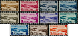 * SOMALIE ITALIENNE - Poste Aérienne - 30/40, Complet, Quelques Ex. ** (Sas. 1/11) - Somalia