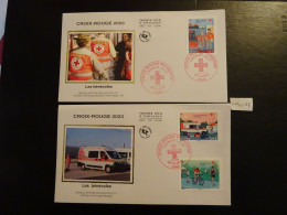 FRANCE 2023 CROIX ROUGE FRANÇAISE LES BÉNÉVOLES  " OBL PREMIER JOUR 20 10 2023 2 ENVELOPPES F.D.C. - 2020-…