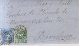 Año 1875 Edifil 164-154 Alfonso XII  Carta  Matasellos Tarragona 46 - Briefe U. Dokumente