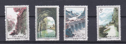 Chine 1972. 4 Timbres , La Serie Complète,  Construction Of Red Flag Canal, Scan Recto Verso - Ungebraucht