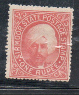 SIRMOOR SIRMUR INDIA INDE 1899 SIR SURENDAR BIKRAM PRAKASH 1r MH - Sirmur