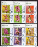 ROMANIA 200: WILD ORCHIDS 2 Used Sets - Stamps & Margins #1759238293 - Registered Shipping! - Gebruikt