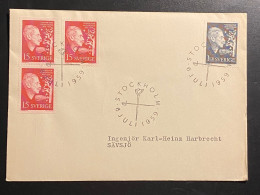 SCHWEDEN 1959 Werner Von Heidenstam Mi. 449 - 50 FDC Sonderstempel - Storia Postale