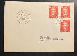 SCHWEDEN 1959 Rotes Kreuz Henry Dunant Mi. 448 FDC Sonderstempel - Briefe U. Dokumente