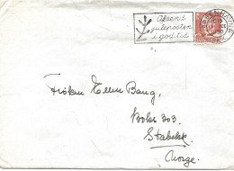 Denmark   1950   Cover Cacell "Send Christmas Post Early" Cancelled København 11 DEC 1950 - Lettres & Documents