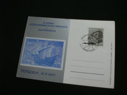 NAVE SHIP NAVIRE BOAT BATEAU VELIERO PODGORA 1977 RAPPRESENTAZIONE FRANCOBOLLO JUGOSLAVIA - Voiliers