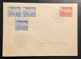 SCHWEDEN 1957 Gesellschaft Rettung Schiffbrüchiger Mi. 421 - 22 FDC Sonderstempel - Storia Postale