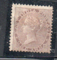 INDIA INDE 1865 1867 QUEEN VICTORIA 1a MH - 1858-79 Crown Colony