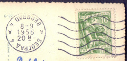 JUGOSLAVIA - ERROR - INVERTED POSTMARK  BELGRAD - 1958 - Non Dentelés, épreuves & Variétés