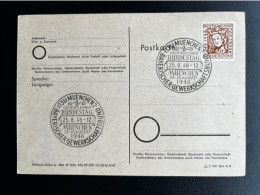 GERMANY 1948 POSTCARD SPECIAL CANCEL MUNICH MUNCHEN 25-08-1948 DUITSLAND DEUTSCHLAND - Cartas & Documentos