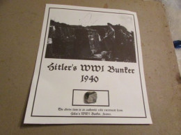 Piece Of Hitler's WW1 Bunker - 1914-18