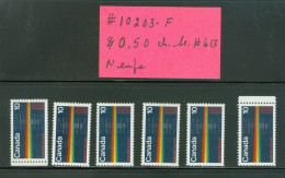 Mounted Police Montée; GRC / RCMP; Gendarmerie; Spectogramme; Timbre Sc. # 613 Stamp; 6 Timbres / Stamps  (10203-F) - Oblitérés