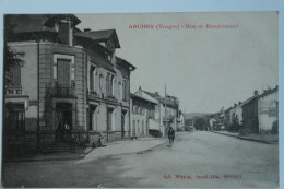 Cpa Arches Vosges Rue De Remiremont 1922 - TER83 - Arches