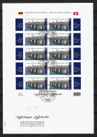 2008 Joint/Gemeinschaftsausgabe Switzerland And Germany, FDC SWITZERLAND WITH SHEET 10 STAMPS: Old Rhine Bridge - Gezamelijke Uitgaven