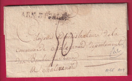 MARQUE ARMEE ITALIE TEXTE DE NICE ALPES MARITIMES AN4 1796 POUR CHATEAURENARD BOUCHES DU RHONE LETTRE - Army Postmarks (before 1900)