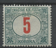 Hongrie - Hungary - Ungarn Taxe 1915-20 Y&T N°T(2) - Michel N°P(?) * - 5k Chiffre - Postage Due