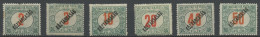 Hongrie - Hungary - Ungarn Taxe 1919 Y&T N°T47 à 52 - Michel N°P46 à 51 * - Chiffre Surchargé KOSTARSASAG - Strafport