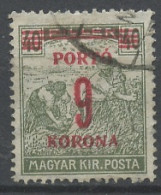 Hongrie - Hungary - Ungarn Taxe 1922 Y&T N°T69 - Michel N°P(?) (o) - 9ks40fi Moissonneurs Surchargé - Postage Due