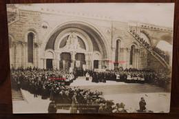 Photo 1906 Bénédiction Du T.S Sacrement Lourdes France Tirage Albuminé Albumen Print Vintage Animée Religion - Orte