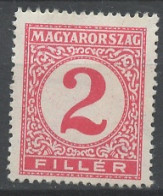 Hongrie - Hungary - Ungarn Taxe 1929-33 Y&T N°T108A - Michel N°P121 Nsg - 2fi Chiffre - Segnatasse