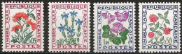 France 1965 - Mi P 100/103 - YT T 95/96/101/102 ( Postage Due : Flowers ) MNH** - 1960-.... Neufs