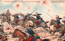 Militaria - Cpa Illustrateur MULLER - Charge De Régiment De Dragons Sur La Trouée De Charmes - Ww1 Guerre 1914 1918 - Guerre 1914-18