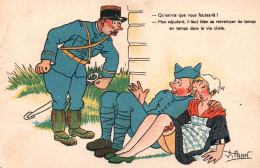 Militaria - Cpa Illustrateur SPAHN ? - Scène De Vie Militaire - Ww1 Guerre 1914 1918 - Guerre 1914-18