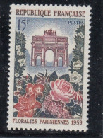 France - Année 1959 - Neuf** - N°YT 1189** - Floralies Parisiennes - Neufs