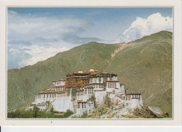 Tibet Le Potala  Bâtiment De 13 étages  Aujourd'hui Un Musée Sommet Palais-Rouge Tombes Dalaï-lamas CPM 2 Sc - Tibet