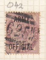Clear Cancellation Postmark, Great Britian Army Official, 1d SGO43? , QV Used 1896 ? - Dienstmarken