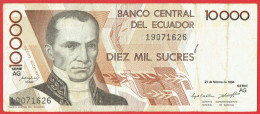 Equateur - Billet De 10000 Sucres - Vicente Rocafuerte - 21 Février 1994 - P127a - Ecuador