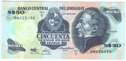 Uruguay - Billet De 50 Nuevos Pesos - José Gervasio Artigas - Non Daté (1989) - P61A - Neuf - Fauté - Uruguay